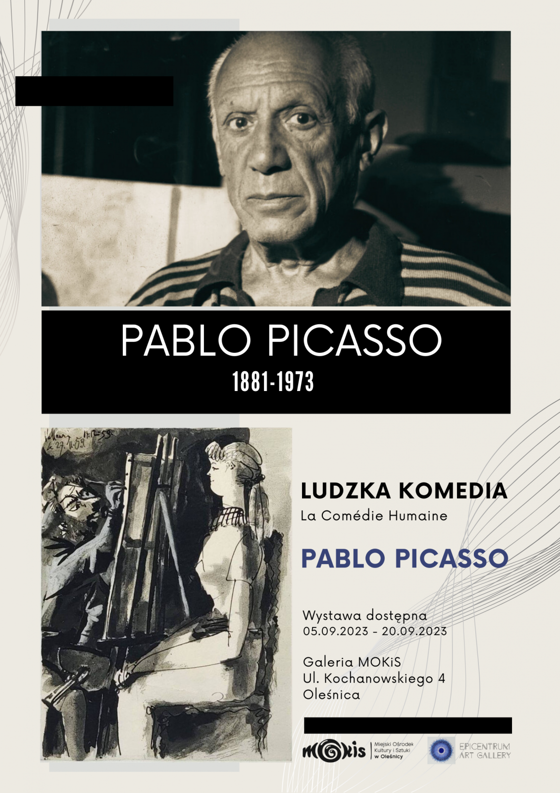 plakat do wystawy „Pablo Picasso - Ludzka Komedia”