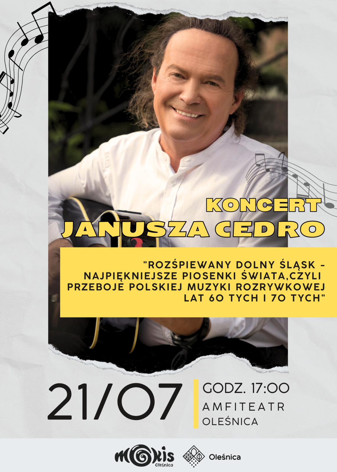 plakat na koncert Janusza Cedro