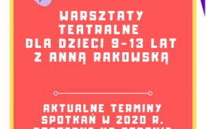 Warsztaty teatralne dla dzieci - plakat