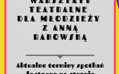 Warsztaty teatralne dla młodzieży - plakat